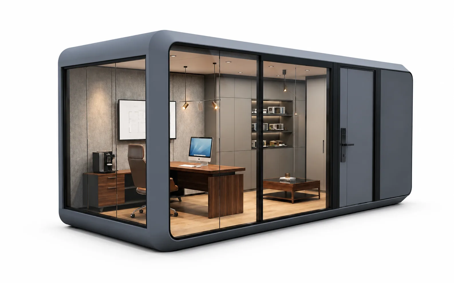 Caseta modular ECOKASSA sobre fondo blanco